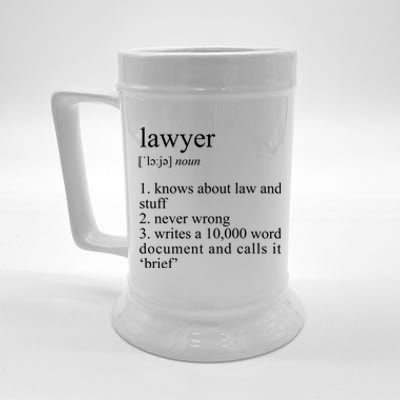 Lawyer Definition Cool Gift Funny Law School Meaningful Gift Beer Stein