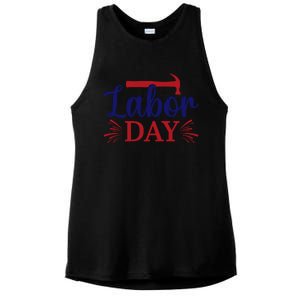 Labor Day Celebration Graphic Ladies PosiCharge Tri-Blend Wicking Tank