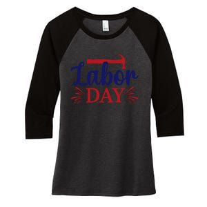 Labor Day Celebration Graphic Women's Tri-Blend 3/4-Sleeve Raglan Shirt