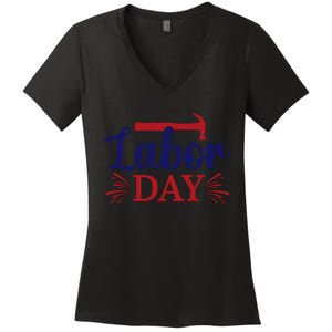 Labor Day Celebration Graphic Women's V-Neck T-Shirt