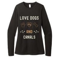 Love Dogs Canals Dog Owners Walker Narrowboat Womens CVC Long Sleeve Shirt