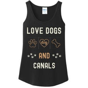 Love Dogs Canals Dog Owners Walker Narrowboat Ladies Essential Tank