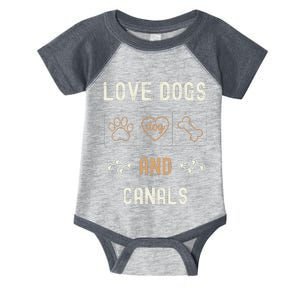 Love Dogs Canals Dog Owners Walker Narrowboat Infant Baby Jersey Bodysuit