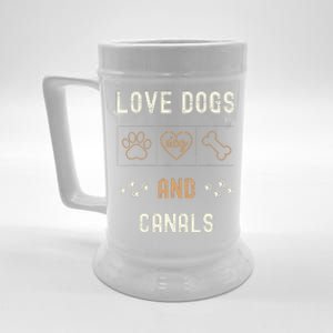 Love Dogs Canals Dog Owners Walker Narrowboat Beer Stein