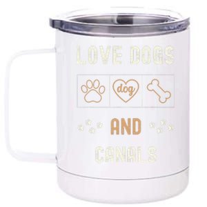 Love Dogs Canals Dog Owners Walker Narrowboat 12 oz Stainless Steel Tumbler Cup