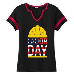 Labor Day Celebration Graphic Ladies Halftime Notch Neck Tee