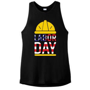 Labor Day Celebration Graphic Ladies PosiCharge Tri-Blend Wicking Tank