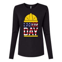 Labor Day Celebration Graphic Womens Cotton Relaxed Long Sleeve T-Shirt