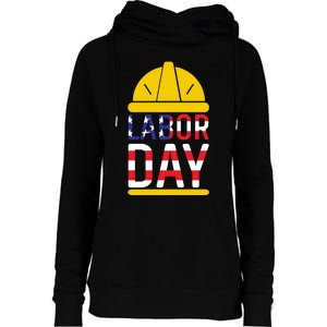 Labor Day Celebration Graphic Womens Funnel Neck Pullover Hood