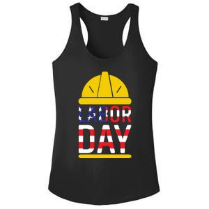 Labor Day Celebration Graphic Ladies PosiCharge Competitor Racerback Tank