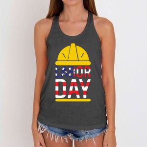 Labor Day Celebration Graphic Women's Knotted Racerback Tank