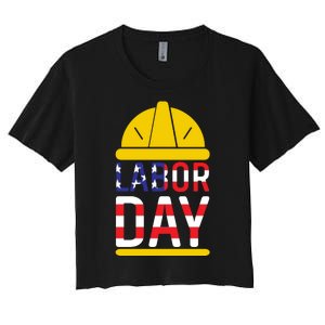 Labor Day Celebration Graphic Women's Crop Top Tee