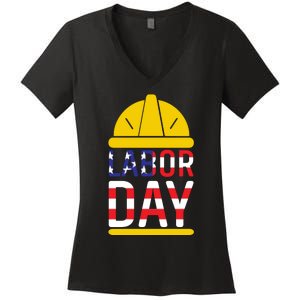 Labor Day Celebration Graphic Women's V-Neck T-Shirt