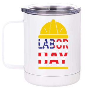 Labor Day Celebration Graphic 12 oz Stainless Steel Tumbler Cup