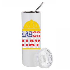 Labor Day Celebration Graphic Stainless Steel Tumbler