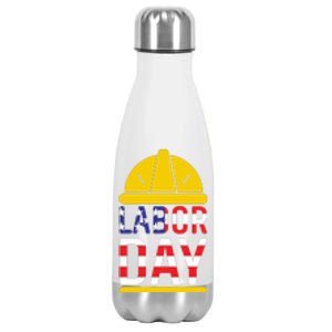 Labor Day Celebration Graphic Stainless Steel Insulated Water Bottle