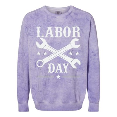 Labor Day Celebration Graphic Colorblast Crewneck Sweatshirt