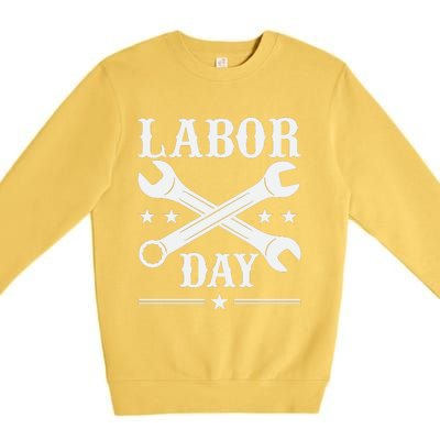 Labor Day Celebration Graphic Premium Crewneck Sweatshirt