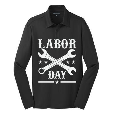 Labor Day Celebration Graphic Silk Touch Performance Long Sleeve Polo