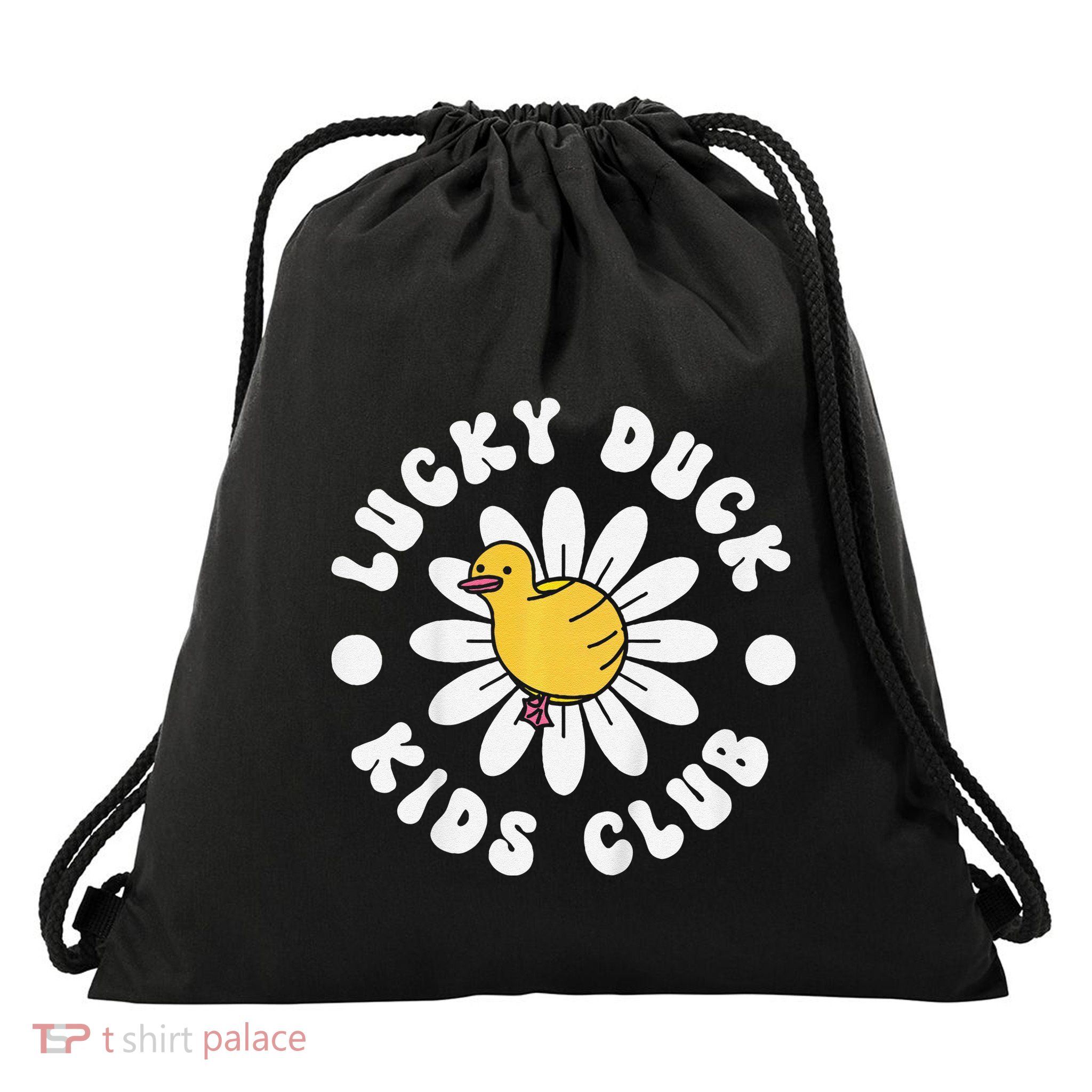 Lucky Duck Club Cute Duck 1st First Birthday Drawstring Bag