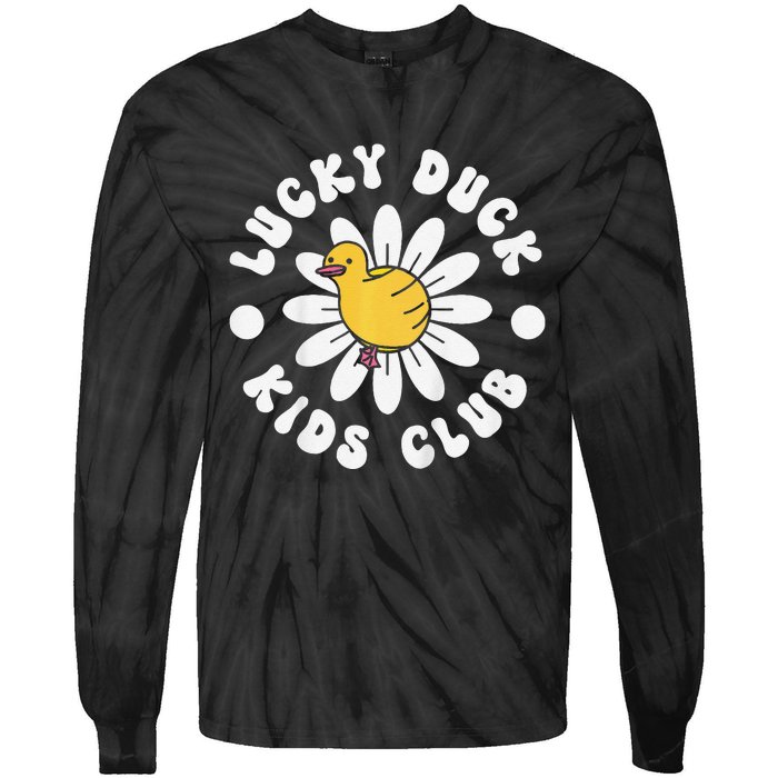 Lucky Duck Club Cute Duck 1st First Birthday Tie-Dye Long Sleeve Shirt