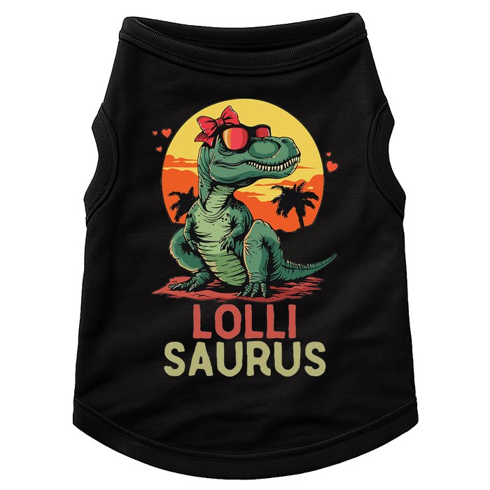 Lollisaurus Dino Dinosaur Lolli Saurus T Rex Funny Trex Doggie Tank