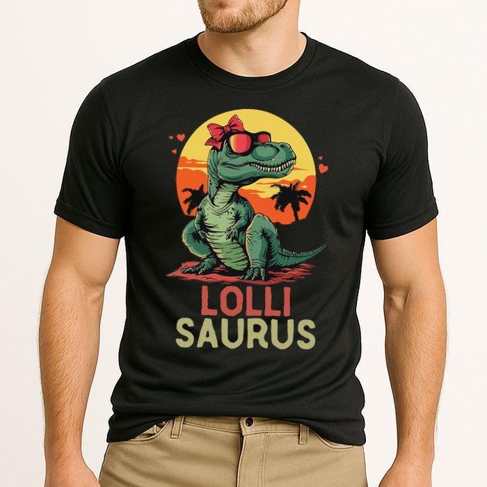 Lollisaurus Dino Dinosaur Lolli Saurus T Rex Funny Trex Performance Shirt