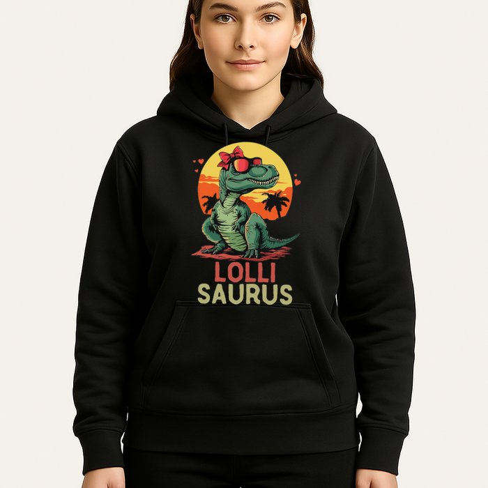 Lollisaurus Dino Dinosaur Lolli Saurus T Rex Funny Trex Hoodie