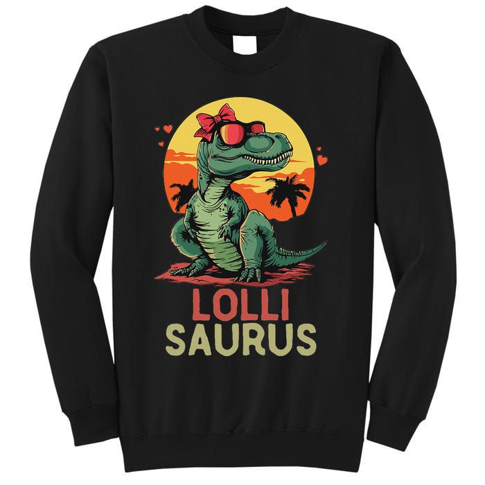 Lollisaurus Dino Dinosaur Lolli Saurus T Rex Funny Trex Sweatshirt