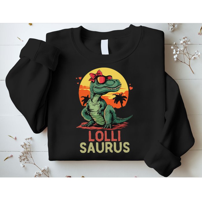 Lollisaurus Dino Dinosaur Lolli Saurus T Rex Funny Trex Sweatshirt