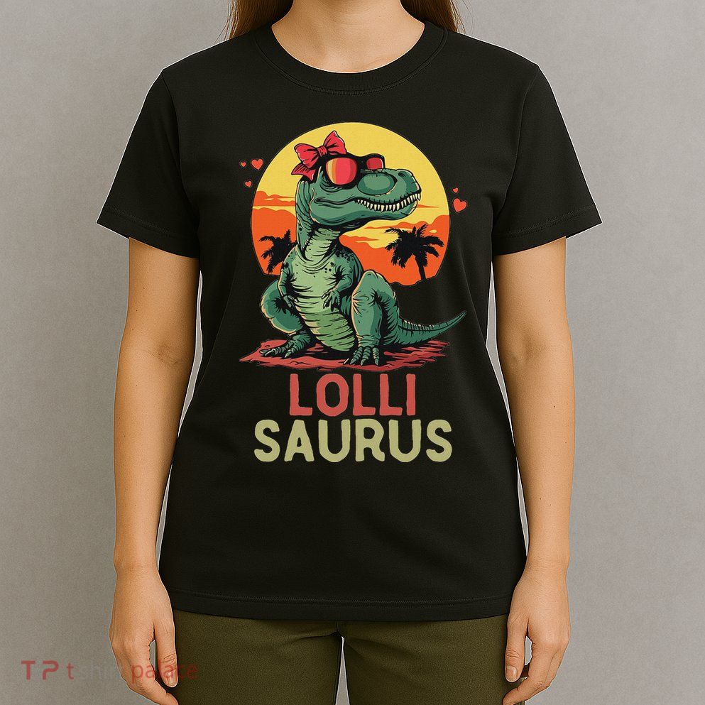 Lollisaurus Dino Dinosaur Lolli Saurus T Rex Funny Trex T-Shirt