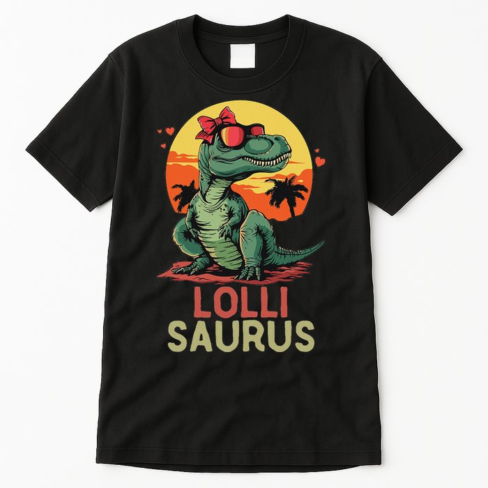 Lollisaurus Dino Dinosaur Lolli Saurus T Rex Funny Trex Tall T-Shirt