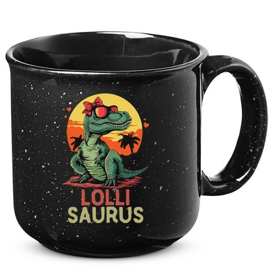 Lollisaurus Dino Dinosaur Lolli Saurus T Rex Funny Trex 15oz Campfire Ceramic Mug