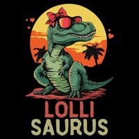 Lollisaurus Dino Dinosaur Lolli Saurus T Rex Funny Trex 16 in Basic Backpack