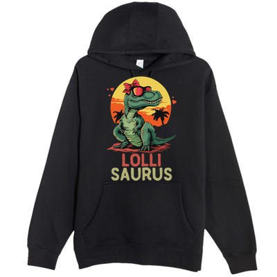 Lollisaurus Dino Dinosaur Lolli Saurus T Rex Funny Trex Premium Pullover Hoodie