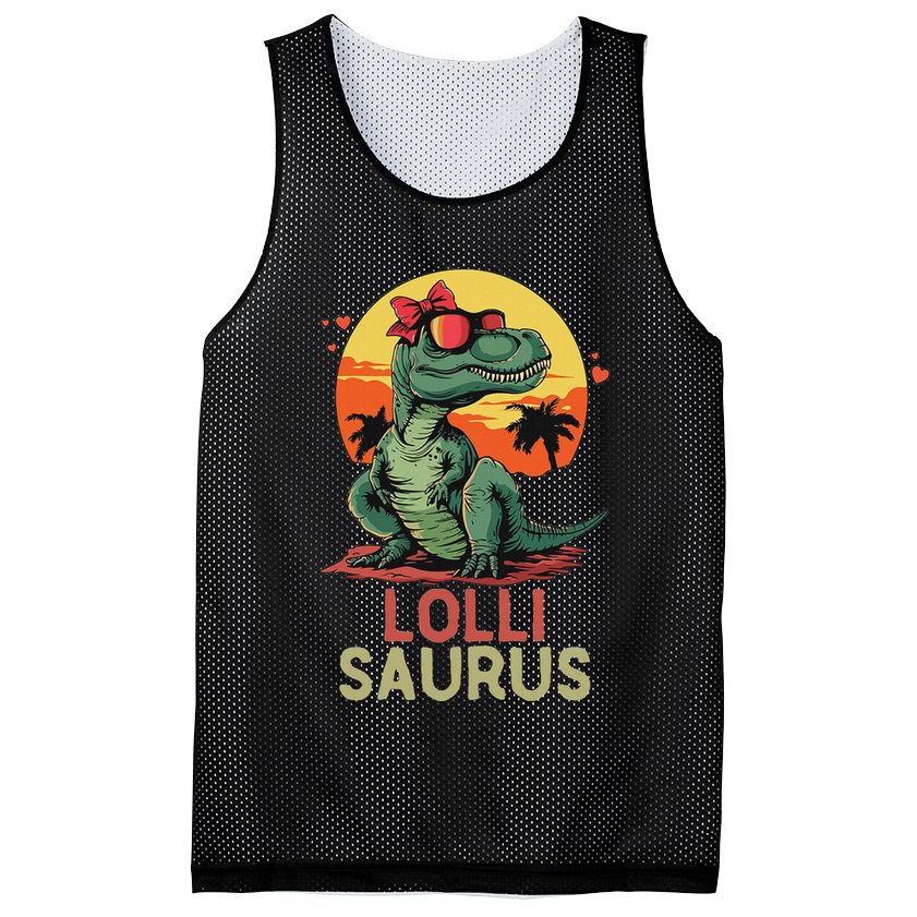 Lollisaurus Dino Dinosaur Lolli Saurus T Rex Funny Trex Mesh Reversible Basketball Jersey Tank