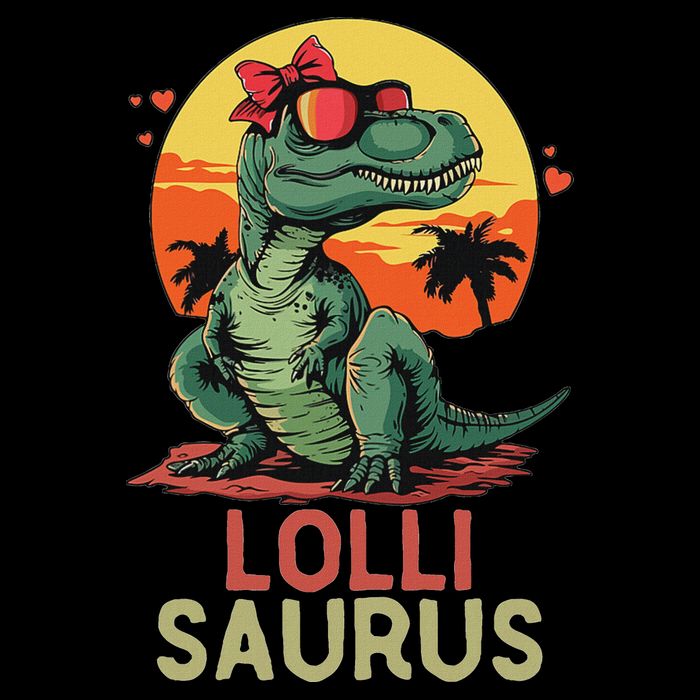 Lollisaurus Dino Dinosaur Lolli Saurus T Rex Funny Trex Cooling Performance Long Sleeve Crew