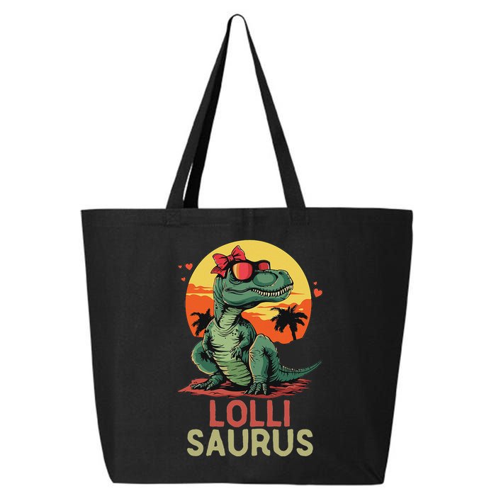 Lollisaurus Dino Dinosaur Lolli Saurus T Rex Funny Trex 25L Jumbo Tote
