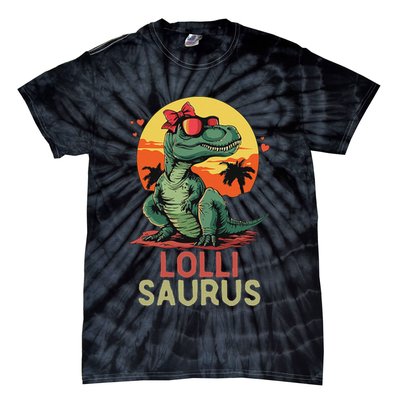 Lollisaurus Dino Dinosaur Lolli Saurus T Rex Funny Trex Tie-Dye T-Shirt