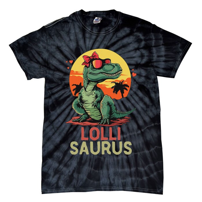 Lollisaurus Dino Dinosaur Lolli Saurus T Rex Funny Trex Tie-Dye T-Shirt