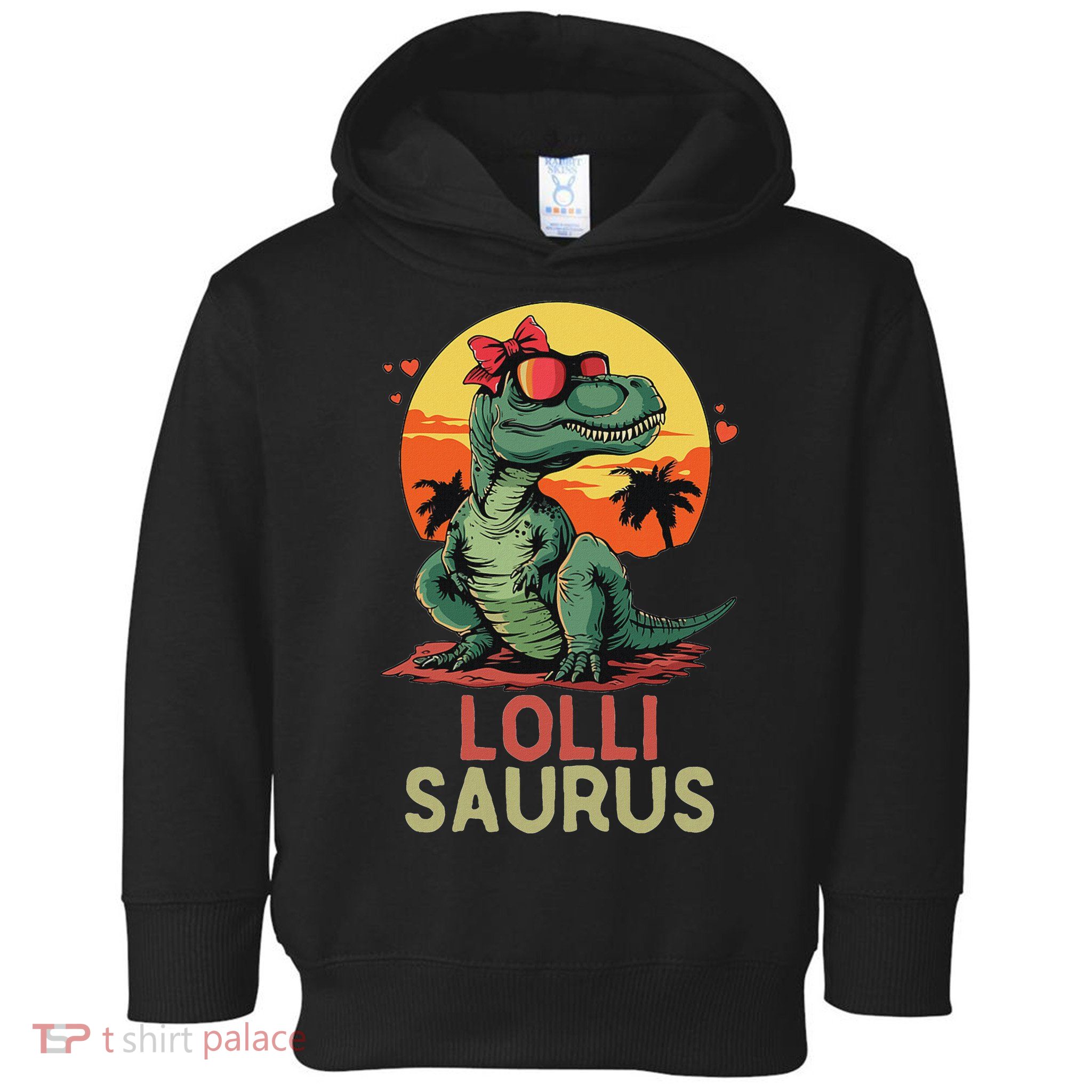 Lollisaurus Dino Dinosaur Lolli Saurus T Rex Funny Trex Toddler Hoodie