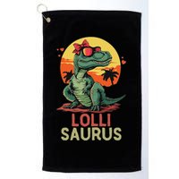 Lollisaurus Dino Dinosaur Lolli Saurus T Rex Funny Trex Golf Towel