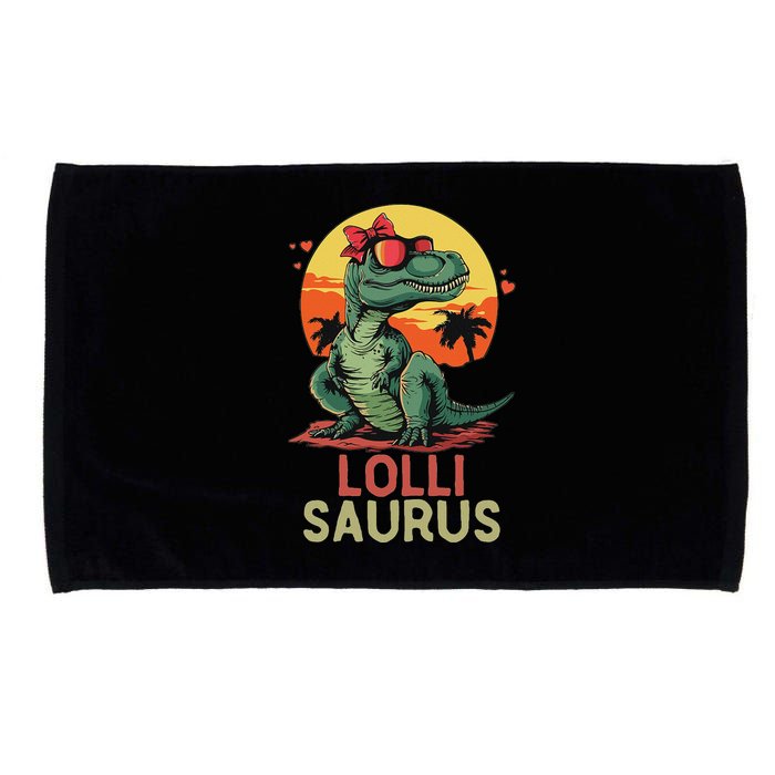 Lollisaurus Dino Dinosaur Lolli Saurus T Rex Funny Trex Microfiber Hand Towel
