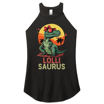 Lollisaurus Dino Dinosaur Lolli Saurus T Rex Funny Trex Women's Perfect Tri Rocker Tank