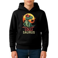 Lollisaurus Dino Dinosaur Lolli Saurus T Rex Funny Trex Kids Hoodie