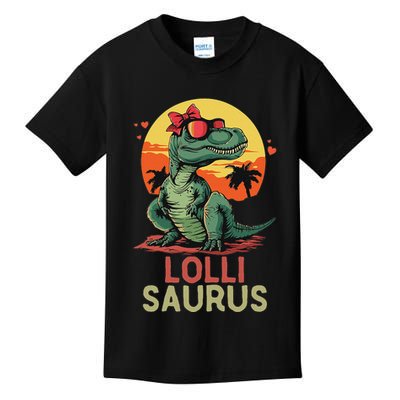 Lollisaurus Dino Dinosaur Lolli Saurus T Rex Funny Trex Kids T-Shirt