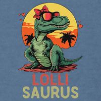 Lollisaurus Dino Dinosaur Lolli Saurus T Rex Funny Trex Garment-Dyed Sweatshirt