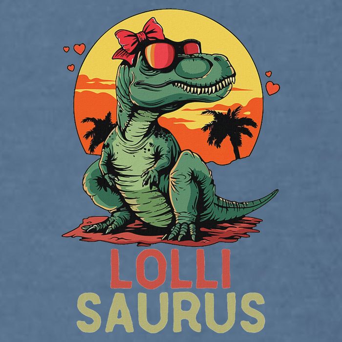 Lollisaurus Dino Dinosaur Lolli Saurus T Rex Funny Trex Garment-Dyed Sweatshirt