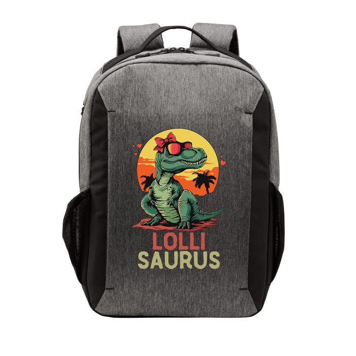 Lollisaurus Dino Dinosaur Lolli Saurus T Rex Funny Trex Vector Backpack