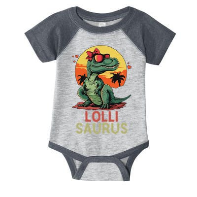 Lollisaurus Dino Dinosaur Lolli Saurus T Rex Funny Trex Infant Baby Jersey Bodysuit